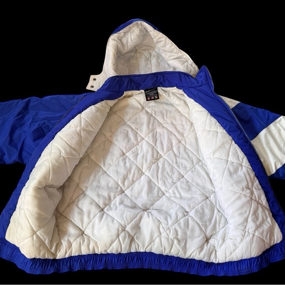 Vintage 90s Adidas Big Logo Puffer Jacker Men Size Medium - Picture 3 of 6